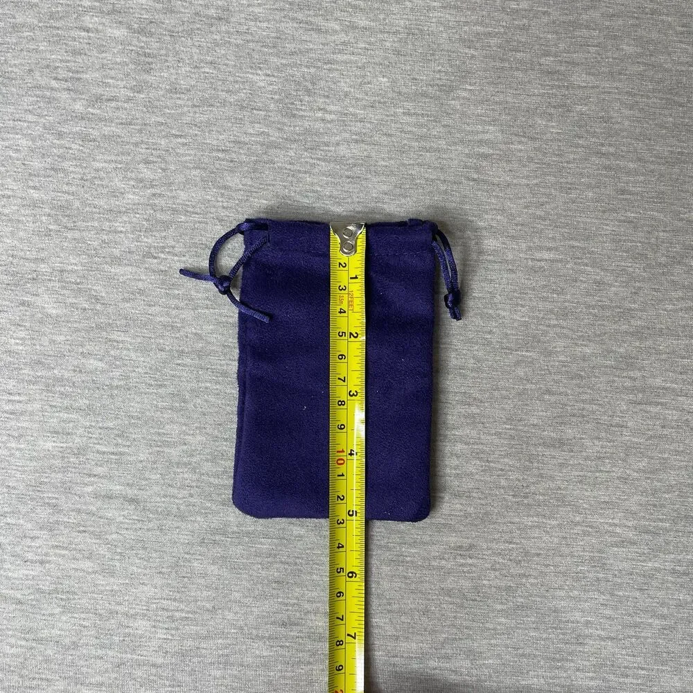 Tory Burch 5.5 x 6” Purple Drawstring Velvet Jewelry Gift Bag